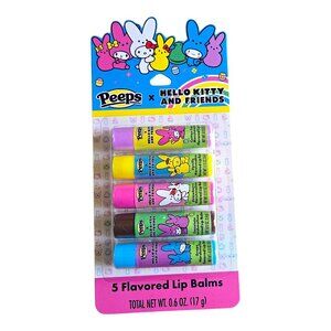 Peeps x Hello Kitty and Friends Flavored Lip Balm Set 5 Piece Sanrio Easter